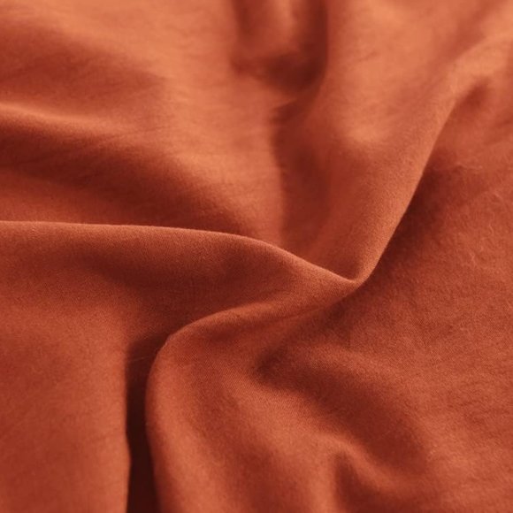 Terra Cotta King Size Bed Comforter Set Shams Burnt Orange Pumpkin Pie Bedding - Picture 6 of 13